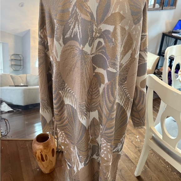Zara Gold Slight Sparkle Oversized Duster Cardigan - Picture 8 of 11